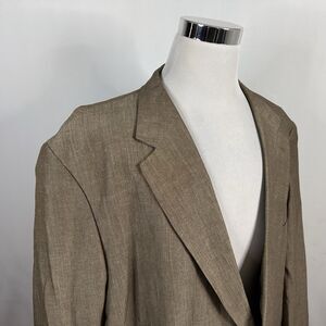 George Foreman 60L Sport Coat Linen Blend Beige Two Button Lined Vented
